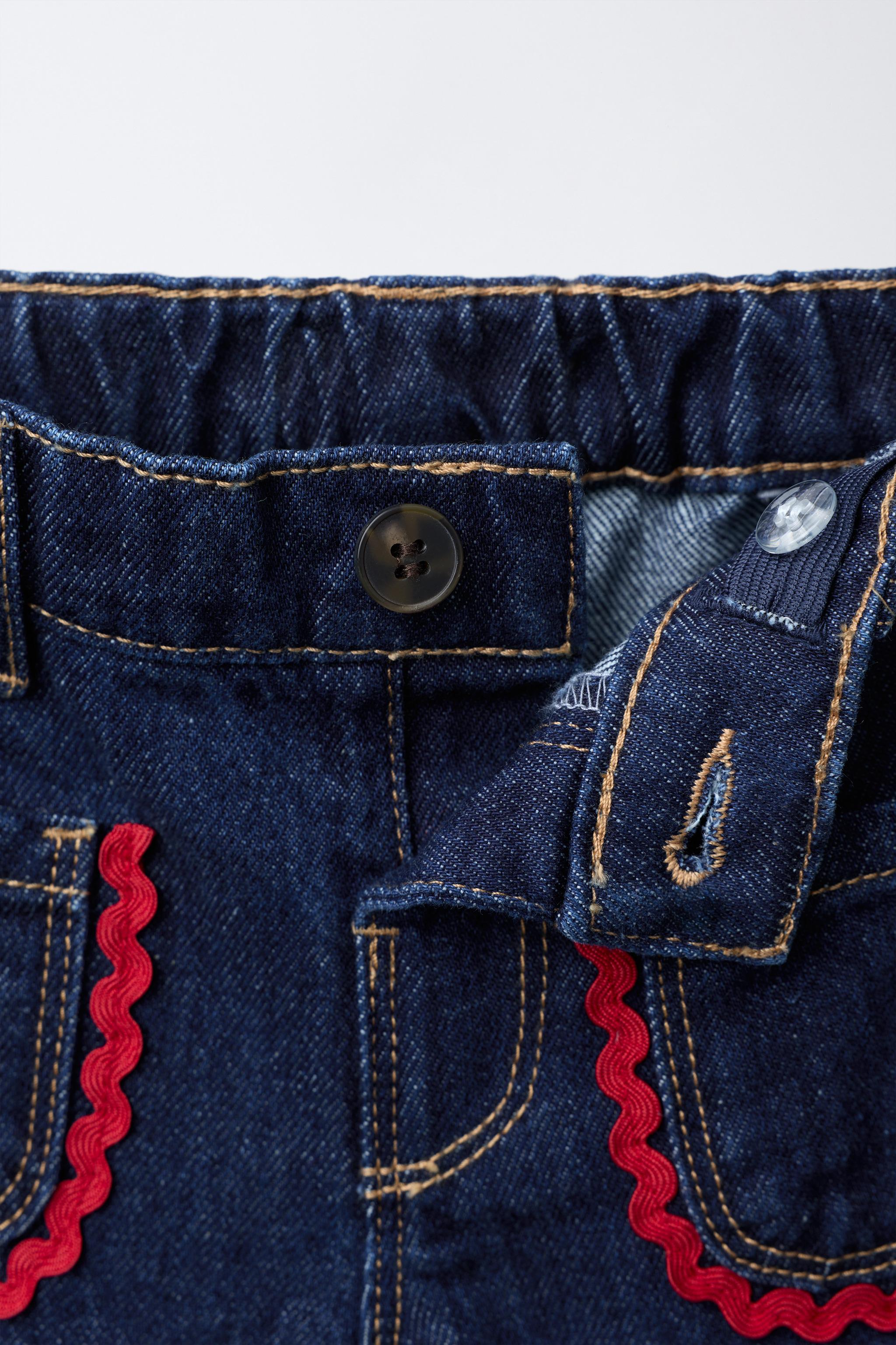 WAVE TRIM POCKET CULOTTE JEANS